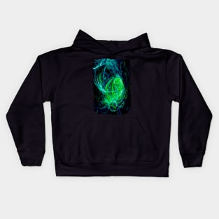 Alien Green Blue Kids Hoodie